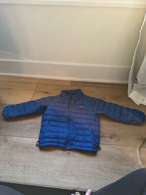 Patagonia Toddler Sz 3T Down Coat Jacket Puffer Blue Zip Front